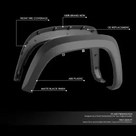 DPT-WF81024BK DPT MOTORSPORTS Front Left Right Fender Flares #2 DPT-WF81024BK DPT MOTORSPORTS Front Left Right Fender Flares #2
