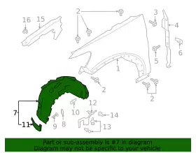 LB5Z-16103-C FORD Fender Liner #2