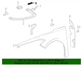 84824939 GM Body Front Driver Fender Upper Rear Bracket #2 84824939 GM Body Front Driver Fender Upper Rear Bracket #2