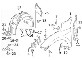 60213-TBA-A00ZZ HONDA Bracket Front Fender #2