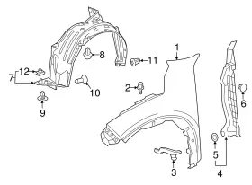 60261-T7W-A90ZZ HONDA Panel Front Fender Dot #2