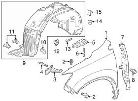 60262-TG7-A00ZZ HONDA Bracket Front Fender #2