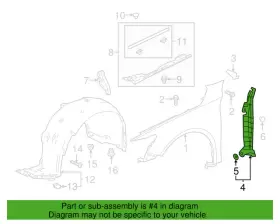 74155TVAA1 HONDA Front Left Driver Fender Enclosure Filler #2