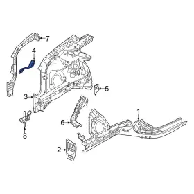 64577L1000 HYUNDAI OE Left Upper Fender Apron Bracket Sonata 64577L1000 HYUNDAI OE Left Upper Fender Apron Bracket Sonata