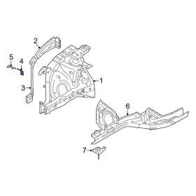 645H2N7000 HYUNDAI OE Right Fender Apron Extension Bracket
