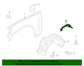 C2Z6421 JAGUAR Fender Front Bracket #2 C2Z6421 JAGUAR Fender Front Bracket #2