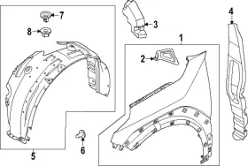 66315-DO000 KIA Fender Upper Reinforced