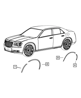1NT04TZZAA MOPAR Wheel Flare Molding Right