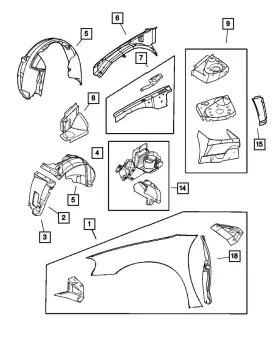4646698AC MOPAR Upper Path Beam Right Outer 4646698AC MOPAR Upper Path Beam Right Outer