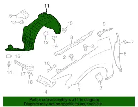 63840-4RA1D NISSAN Fender Liner Maxima #2