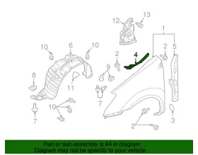 66894-JM00A NISSAN Fender Upper Cover #2