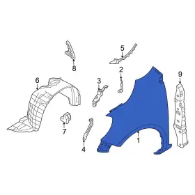F31015EFMA NISSAN OE Front Left Fender Versa F31015EFMA NISSAN OE Front Left Fender Versa