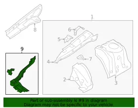 51690FL0209P SUBARU Crosstrek Passenger Sd Apron Extension #2