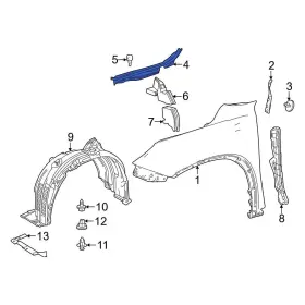 5.3808E TOYOTA OE Front Left Upper Fender Filler Panel 5.3808E TOYOTA OE Front Left Upper Fender Filler Panel