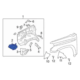 5370460060 TOYOTA OE Front Left Fender Apron Bracket 4RUNNER 5370460060 TOYOTA OE Front Left Fender Apron Bracket 4RUNNER