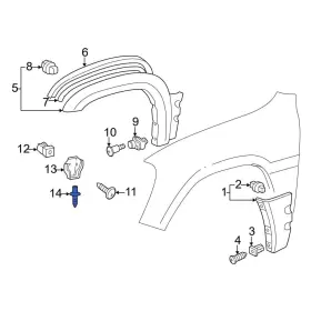 9026904047 TOYOTA OE Rear Wheel Flare Rivet 4RUNNER 9026904047 TOYOTA OE Rear Wheel Flare Rivet 4RUNNER