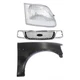 Grille For 1999-2003 Ford F-150 Honeycomb w/ Right Fender w/ Wheel Arch Hole Kit