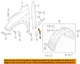 HYUNDAI OEM 16-21 Tucson Fender Fender Components-Rear Insulator 84141D3000