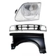 Fender and Headlight Kit For 97 Ford F-150 F-250 Primed Front Left