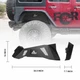 2Pcs Rear Inner Fender Liners for 2007-2018 Jeep Wrangler JK Steel Black 2Pcs Rear Inner Fender Liners for 2007-2018 Jeep Wrangler JK Steel Black