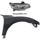 Headlight Kit For 2016-18 Honda Civic Passenger Side Assembly with Chrome Grille