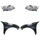 Headlights + Fender Kit Halogen For 2016-2018 Honda Civic