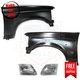 New Front Headlights, Fenders Kit 4 pc primed right left for 1997 Ford F-150