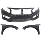 New Auto Body Repairs Set of 3 Front Coupe Sedan Fits Honda Civic 2016-2018