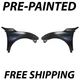 NEW Painted To Match Front RH/LH Side Fender 2-PC Kit for 2016-2018 Honda Civic