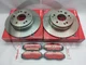 1997-2000 BMW E39 528i Complete Rear Disc Brake Rotors Kit With Pads Premium