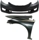 CIVIC 13-15 FRONT BUMPER COVER Primed w/ Fog Light Holes 2-pc Kit with Fender