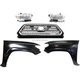 Grille Kit For 2016-2017 Toyota Tacoma with Left Right Fenders and Headlights