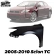 Front Fender Left Driver Side For 2005-2010 Scion TC SC1240103 Front Fender Left Driver Side For 2005-2010 Scion TC SC1240103