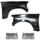 Headlights + Fender Kit Halogen For 92-97 Ford F-150 Bronco F-250 F-350 F-Super