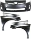 Front Bumper Cover Assembly for 2010-2011 Toyota Prius, 3-Piece Kit with Front Bumper Cover Assembly for 2010-2011 Toyota Prius, 3-Piece Kit with