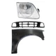 Fender and Grille Assembly Kit For 97-98 Ford F-150 F-250 Primed Passenger Side