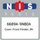 66894-9NB0A Nissan Cover-front fender, rh 668949NB0A, New Genuine OEM Part 66894-9NB0A Nissan Cover-front fender, rh 668949NB0A, New Genuine OEM Part