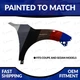 NEW Painted B607M Passenger Side Fender For 2016-2018 Honda Civic Sedan/ Coupe