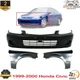 Front Bumper Cover Primed + Fenders For 1999-2000 Honda Civic
