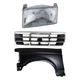 Fender and Grille Kit Fits 92-96 Ford F-150 92-97 F-350 Primed Front Driver Side