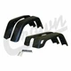 Crown Black Plastic Fender Flare Kit 4 Piece-Wide for 1997-2006 Jeep Wrangler TJ