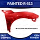 NEW Painted R-513 2016-2018 Honda Civic Sedan/Coupe Passenger Side Fender