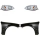 Fenders + Headlight Set Halogen For 1999-2000 Honda Civic