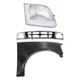 Grille Kit For 1997 98 Ford F-150 Cross Bar with RH Fender with Wheel Arch Holes