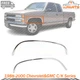 Front Fender Chrome Moldings Trim LH & RH For 1988-2000 Chevrolet&GMC C/K Series