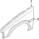 Genuine Mazda Fender UB40-52-111E QTY 1 Genuine Mazda Fender UB40-52-111E QTY 1