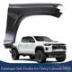 Front RH/Passenger Side Fender w/o Lip Primed For Chevy Colorado 2023 2024 Black