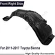 New Front Right Passenger Side Fender Liner For 2011-17 Toyota Sienna TO1249163