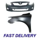 Set of 2 Front Primed Bumper Cover and LH Side Fender Fits 09-10 Toyota Corolla Set of 2 Front Primed Bumper Cover and LH Side Fender Fits 09-10 Toyota Corolla