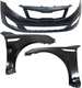 Front Bumper Cover Assembly for 2014-2015 KIA Optima, 3-Piece Kit with Fenders, Front Bumper Cover Assembly for 2014-2015 KIA Optima, 3-Piece Kit with Fenders,